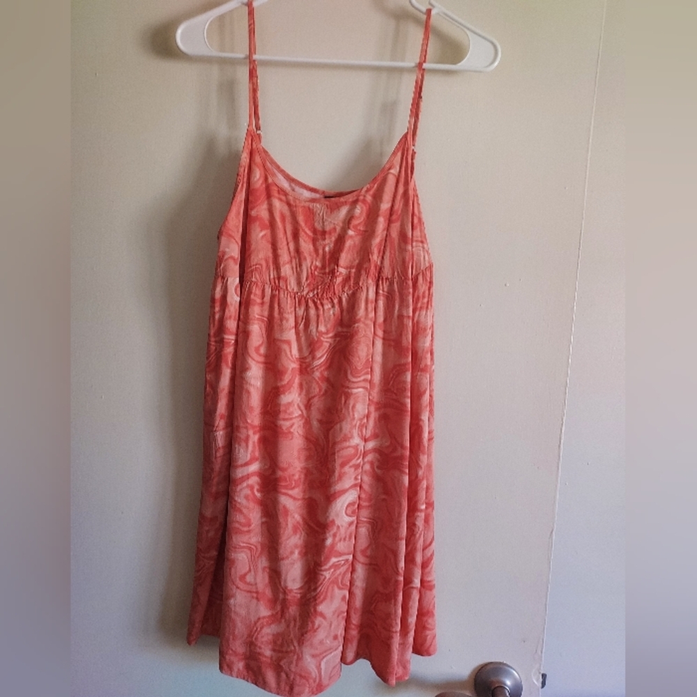 NWOTS, Wild Fable, peach 🍑 swirl Babydoll Dress